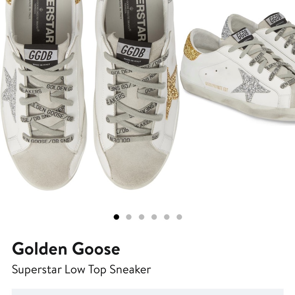 Golden Goose Superstar Low Sneaker Gold & Silver Glitter - Picture 12 of 14